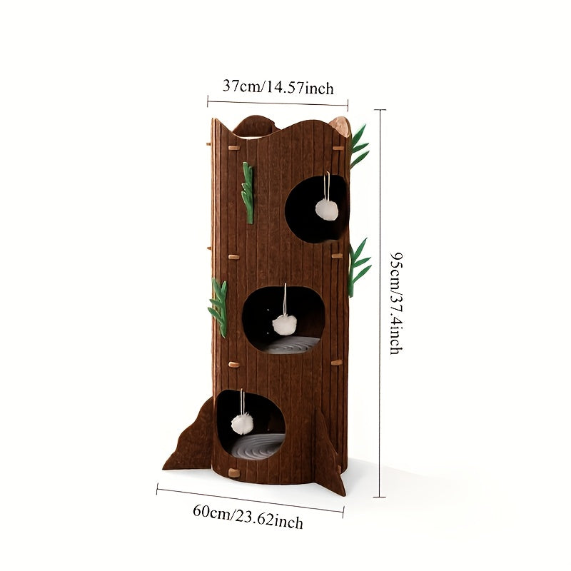 Multi-Tier Cat Tree - Plush Platforms & Scratching Posts