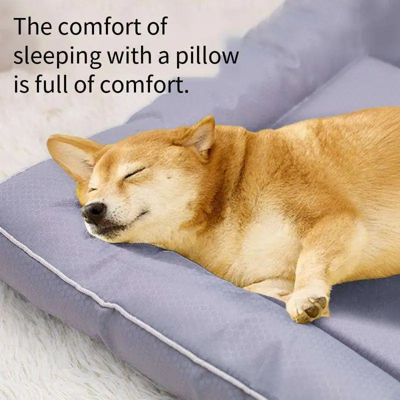 Waterproof Dog Bed Oxford Pet Cushion for All Seasons Thickened Memory Foam Filling Bite-resistant Pet Mat Pet Supplies 강아지 방석