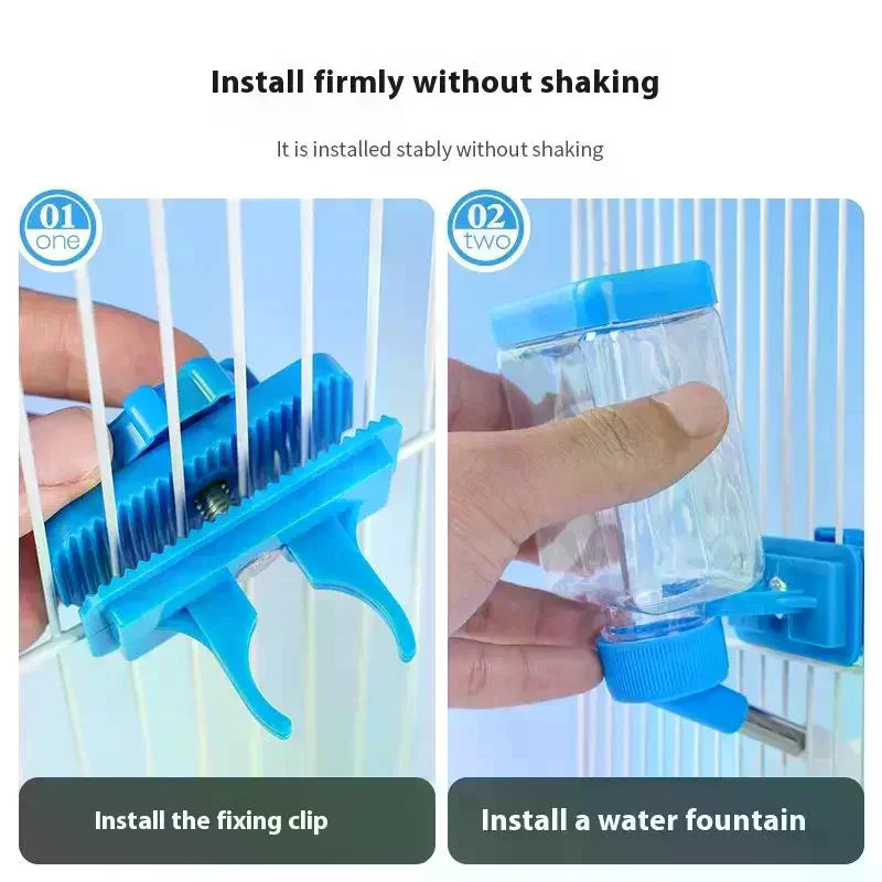 Automatic Bird Water Dispenser - Hanging Cage Waterer for Parrots & Small Birds