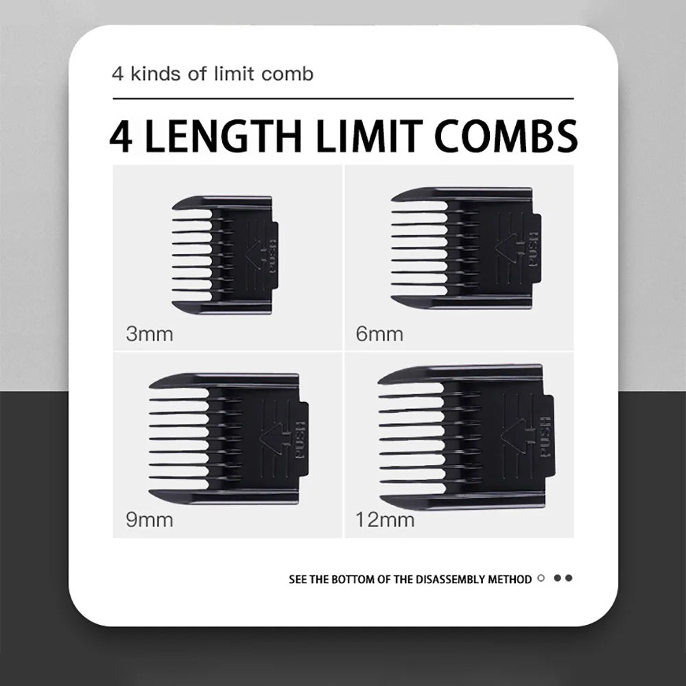 Professional Pet Grooming Clipper - Cordless Rechargeable Hair Trimmer for Dogs, Cats & Rabbits