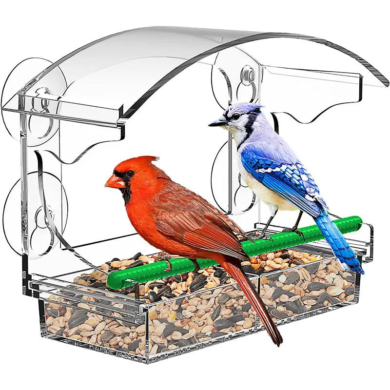 Luxury Parrot Cage - Large Transparent Acrylic Cage for Cockatiels & Budgies