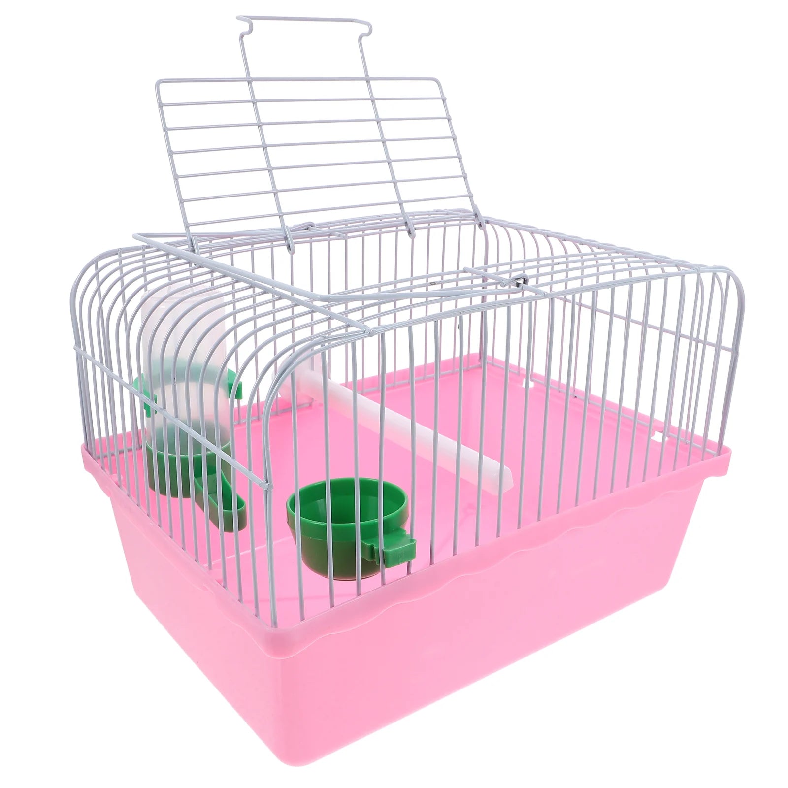 Portable Bird Travel Cage - Spacious Carrier with Waterer & Food Box for Parrots, Lovebirds & Finches
