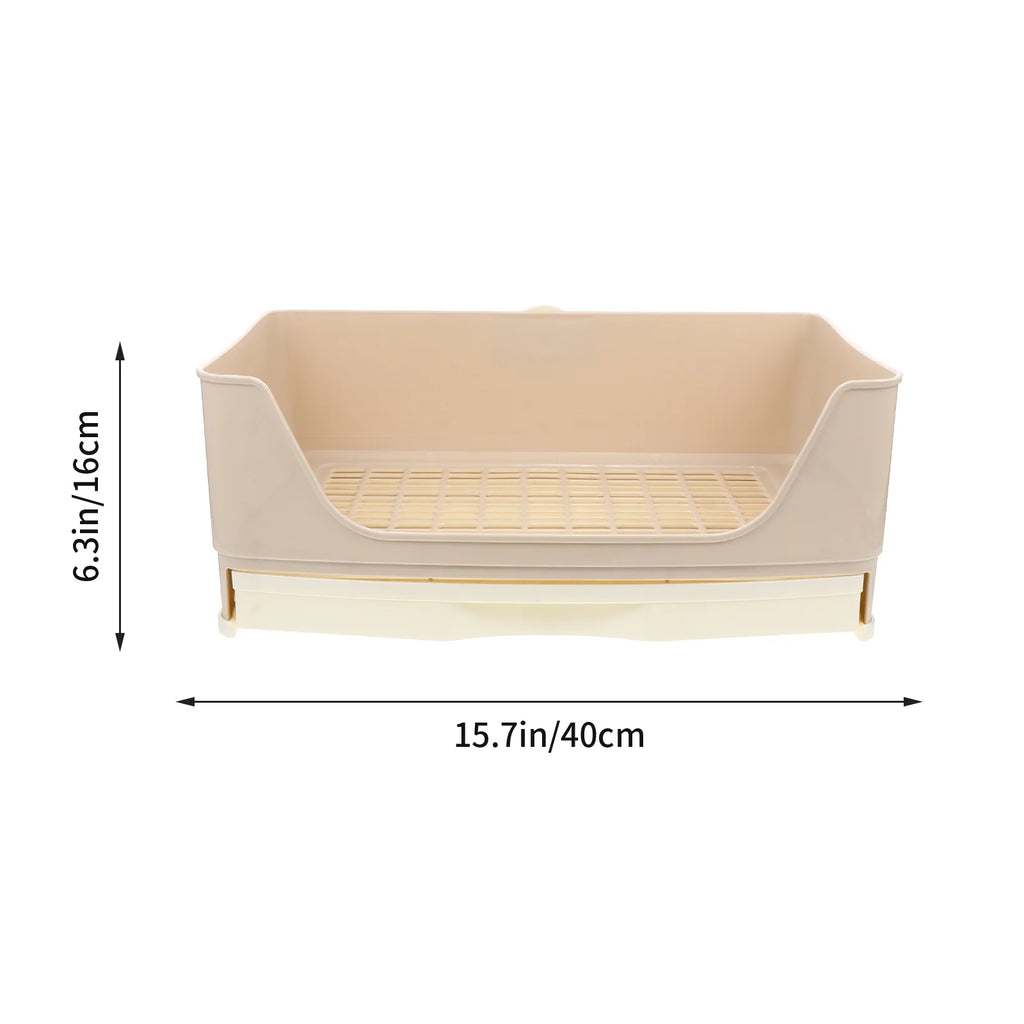 Corner Rabbit Litter Box with Drawer - Large Training Tray for Bunnies & Guinea Pigs