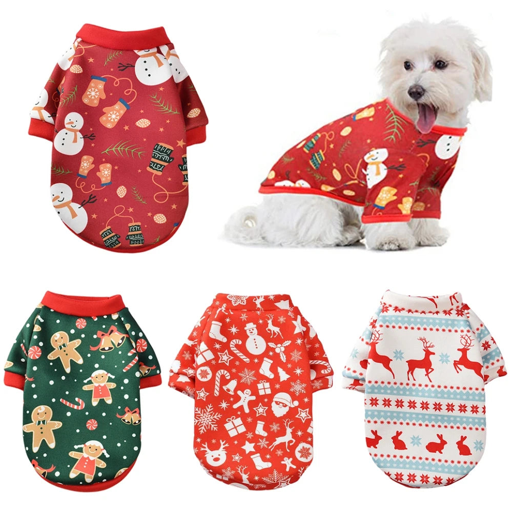 Christmas Dog Hoodie - Warm Winter Outfit