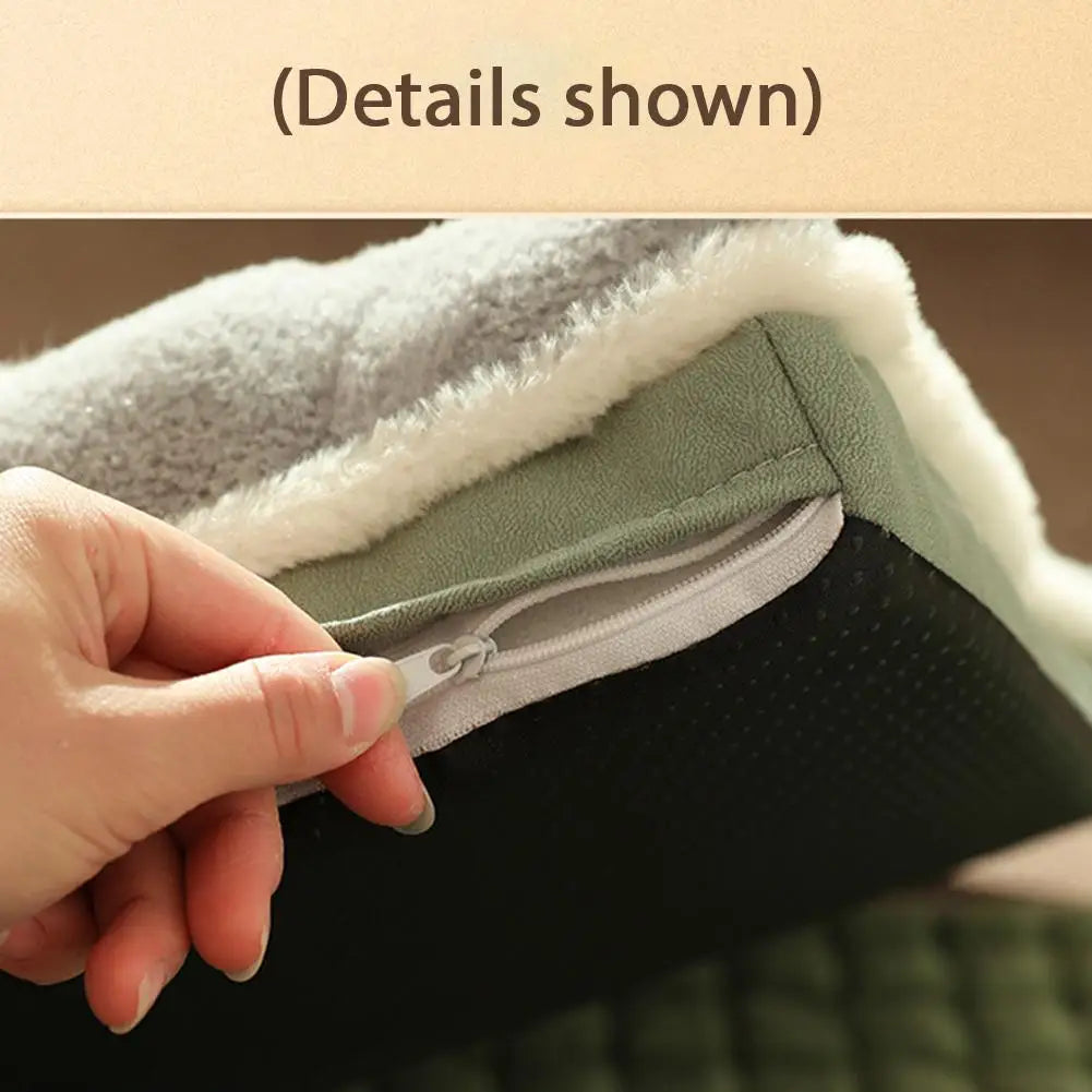 Machine Washable Dog Bed Removable Orthopedic Puppy Cushion Winter Memory Foam Dog Pillow For Small Medium Large Dogs And Cats