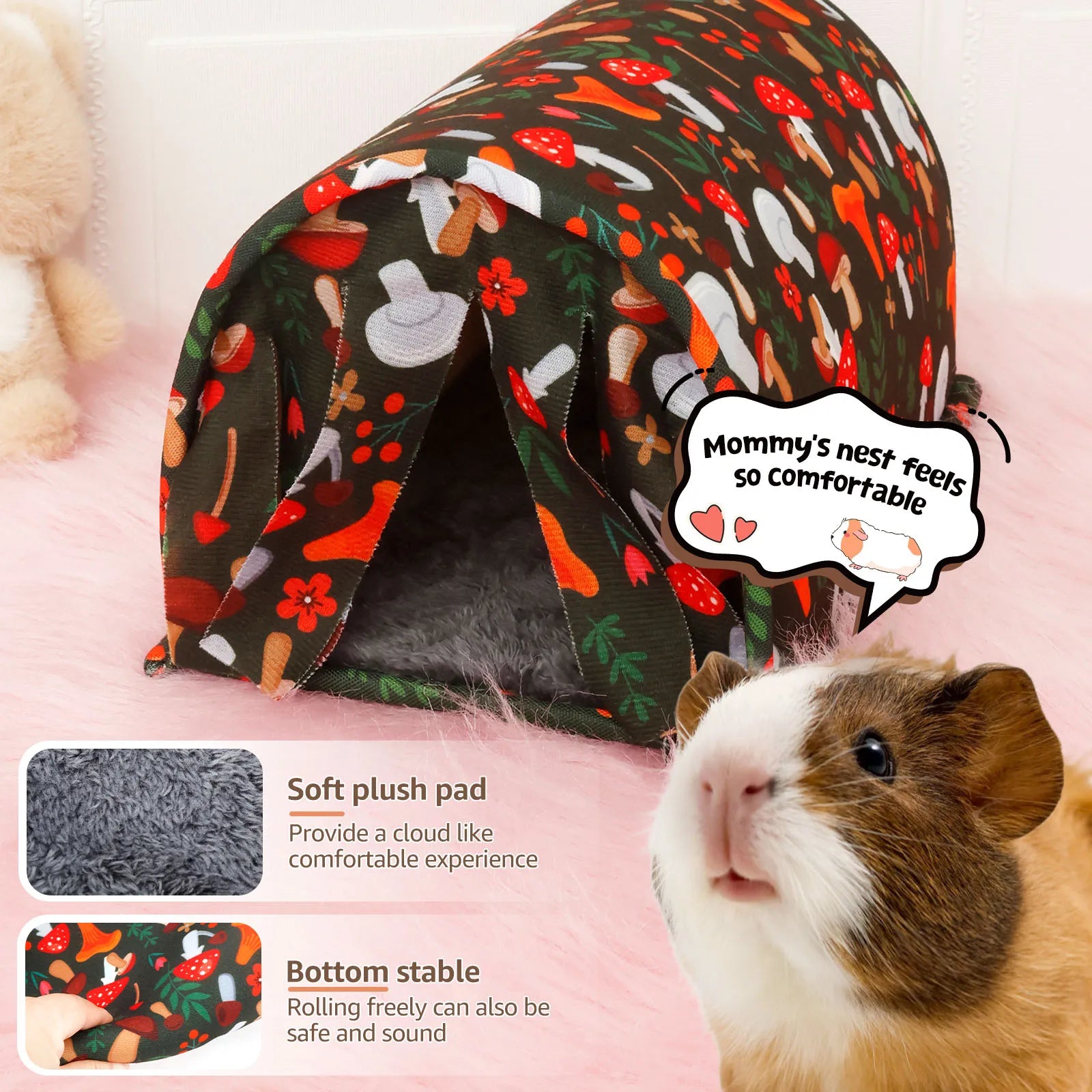 Guinea Pig Tunnel House - Warm Bedding Cage for Hamsters & Small Animals