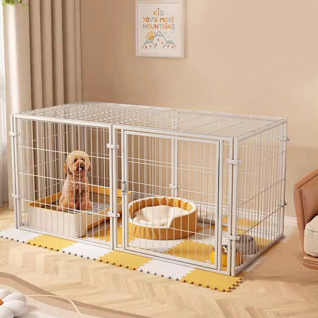 48" Heavy Duty Wire Dog Crate - Stackable Kennel with Door