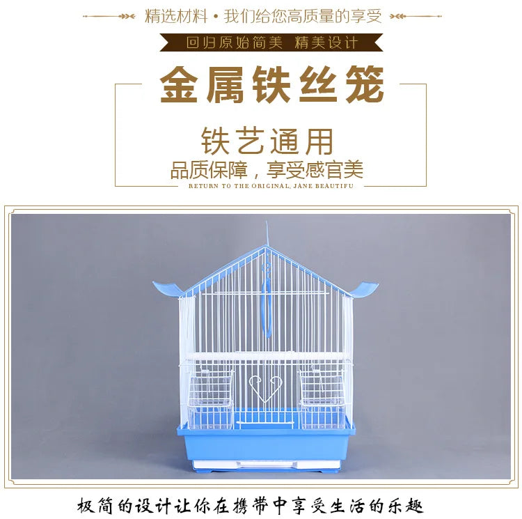 Outdoor Bird Breeding Cage - Nesting Hut for Canaries, Lovebirds, Parakeets & Quail