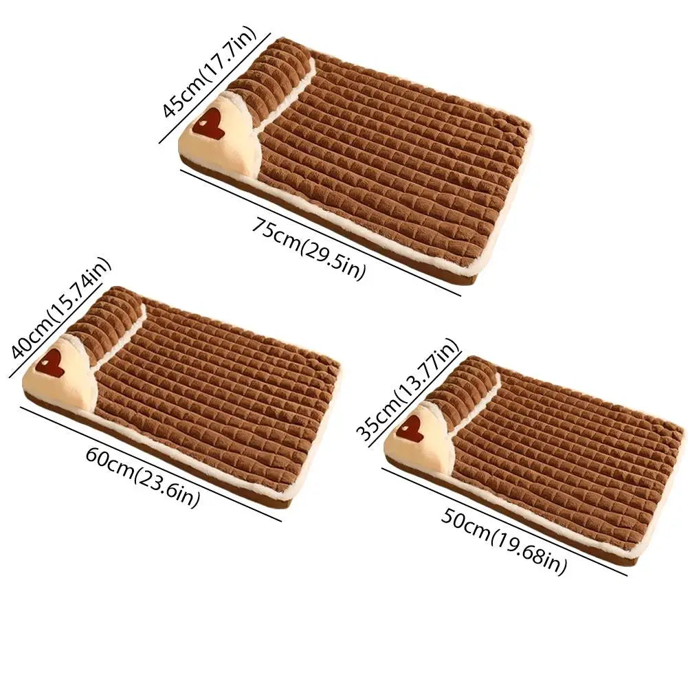 Machine Washable Dog Bed Removable Orthopedic Puppy Cushion Winter Memory Foam Dog Pillow For Small Medium Large Dogs And Cats