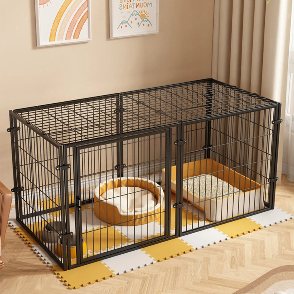 48" Heavy Duty Wire Dog Crate - Stackable Kennel with Door