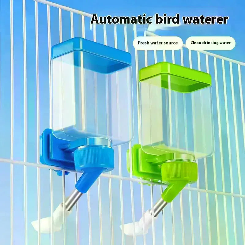 Automatic Bird Water Dispenser - Hanging Cage Waterer for Parrots & Small Birds