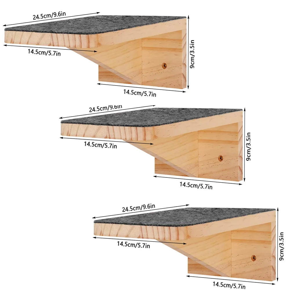 Indoor Wall-Mounted Cat Shelf Soft Cushioned Bed & Perch for Kittens & Adult Cats Cat Furniture for Climbing Sleeping & Playing