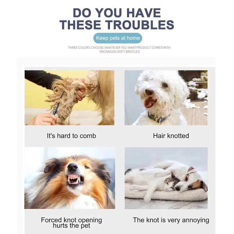 Pet Detangling Comb with Blade Professional Grooming Tool for Dogs and Cats Safe and Effective Knot Remover for Matted Fur