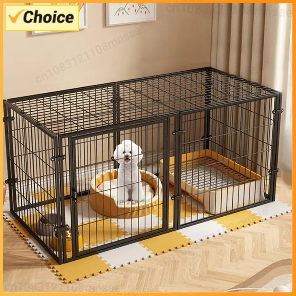48" Heavy Duty Wire Dog Crate - Stackable Kennel with Door