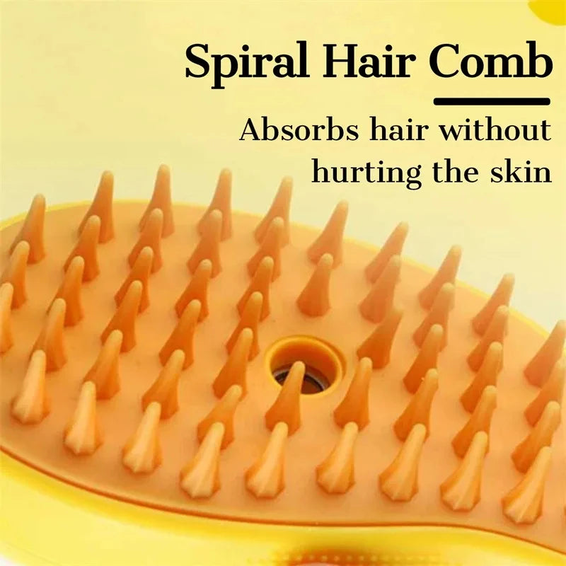 Cat Dog Pet Grooming Comb with Electric Spray Water Steam Soft Silicone Brush Kitten Pet Bath Brush Massage Pet Hair Remover