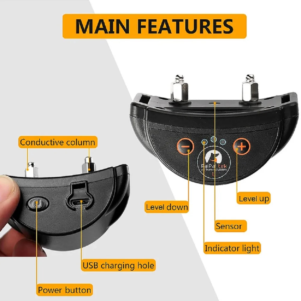 Big Dog Bark Collar - Automatic Anti-Bark Training Collar with Beep & Shock Modes for Large Dogs