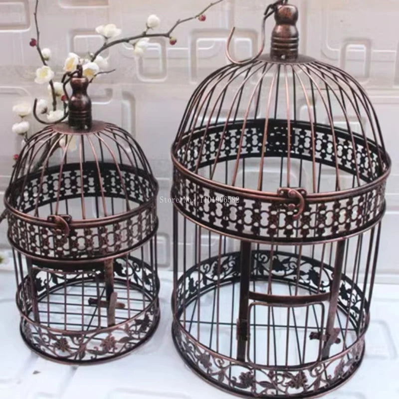 Decorative Iron Bird Cage - European Style Hanging Frame for Wedding & Home Decor