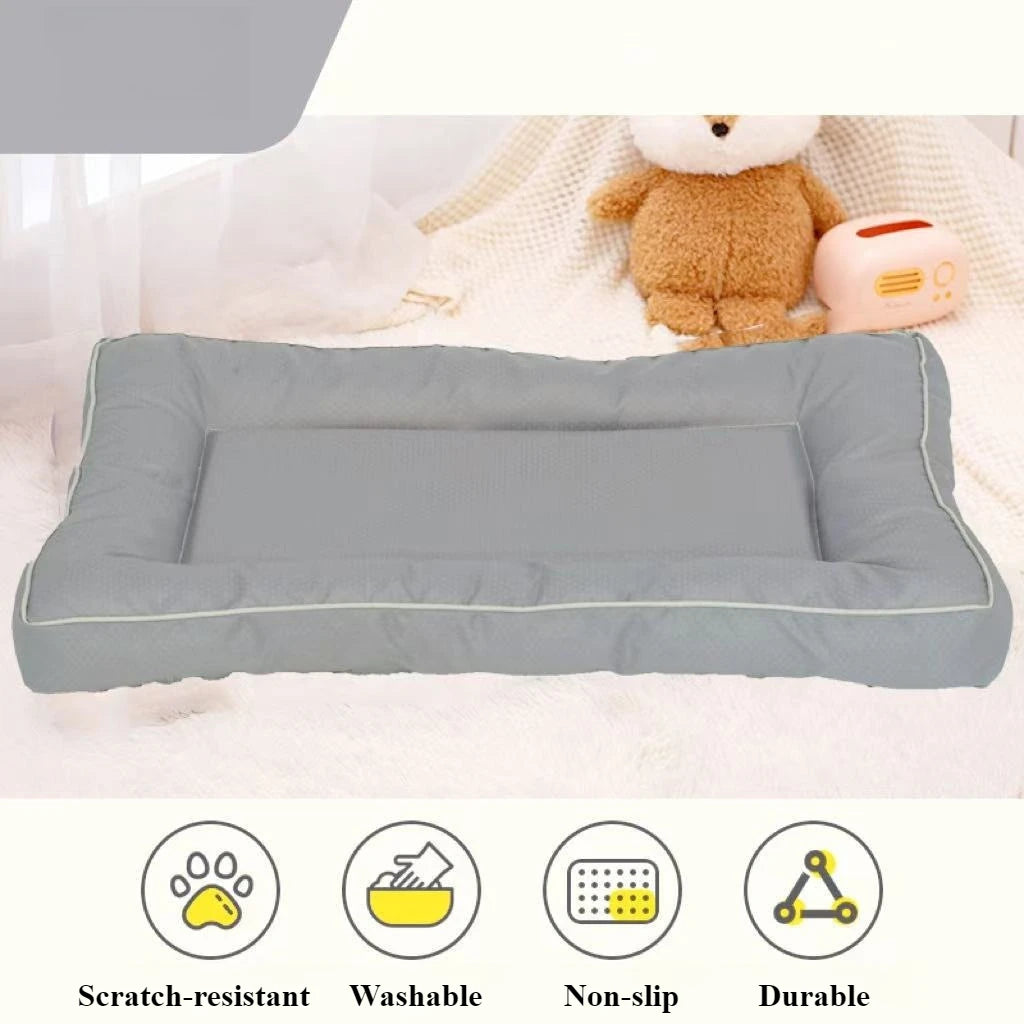 Waterproof Dog Bed Oxford Pet Cushion for All Seasons Thickened Memory Foam Filling Bite-resistant Pet Mat Pet Supplies 강아지 방석