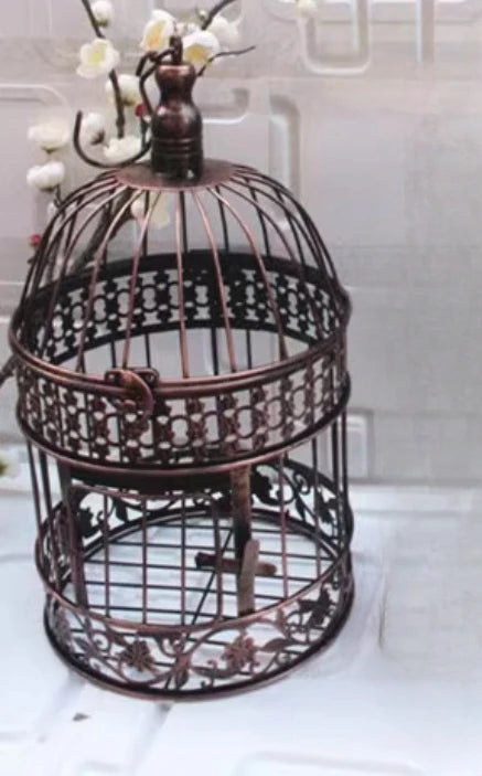 Decorative Iron Bird Cage - European Style Hanging Frame for Wedding & Home Decor