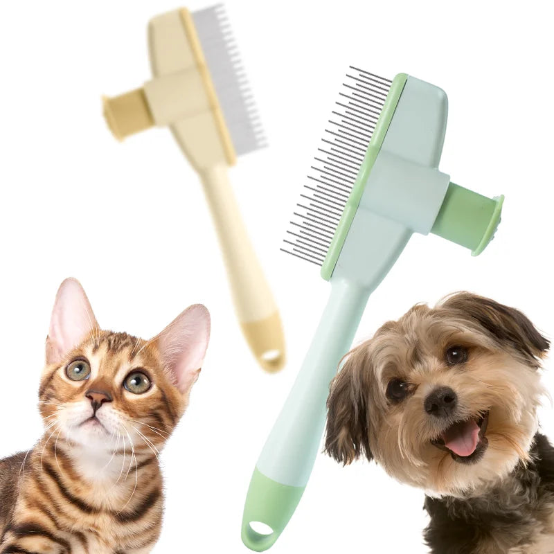 Professional Cat Grooming Massage Brush - Detangling Comb & Hair Removal Tool for Cats & Kittens