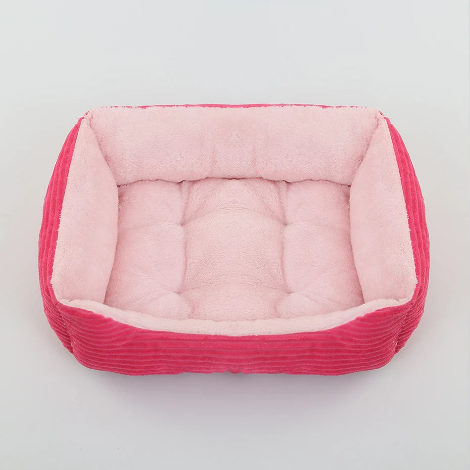 Bed for Dog Cat Pet Square Plush Kennel Medium Small Dog Sofa Bed Cushion Pet Calming Dog Bed House Pet Supplies Winter