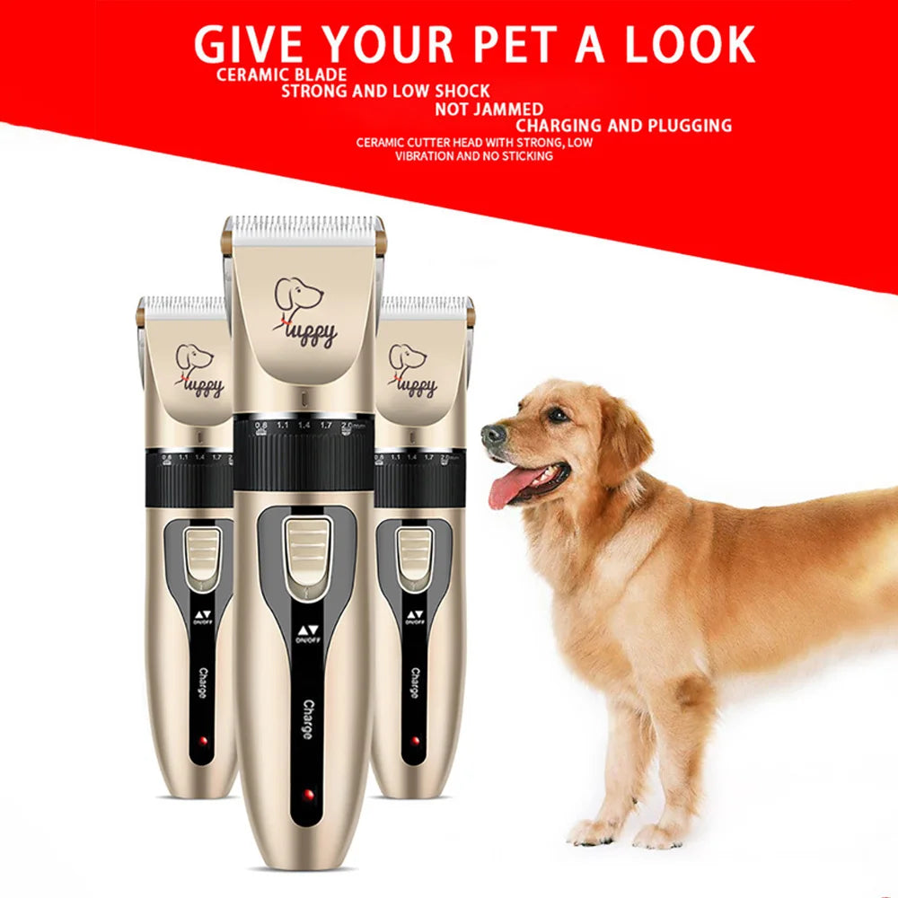 Professional Pet Grooming Clipper - Cordless Rechargeable Hair Trimmer for Dogs, Cats & Rabbits