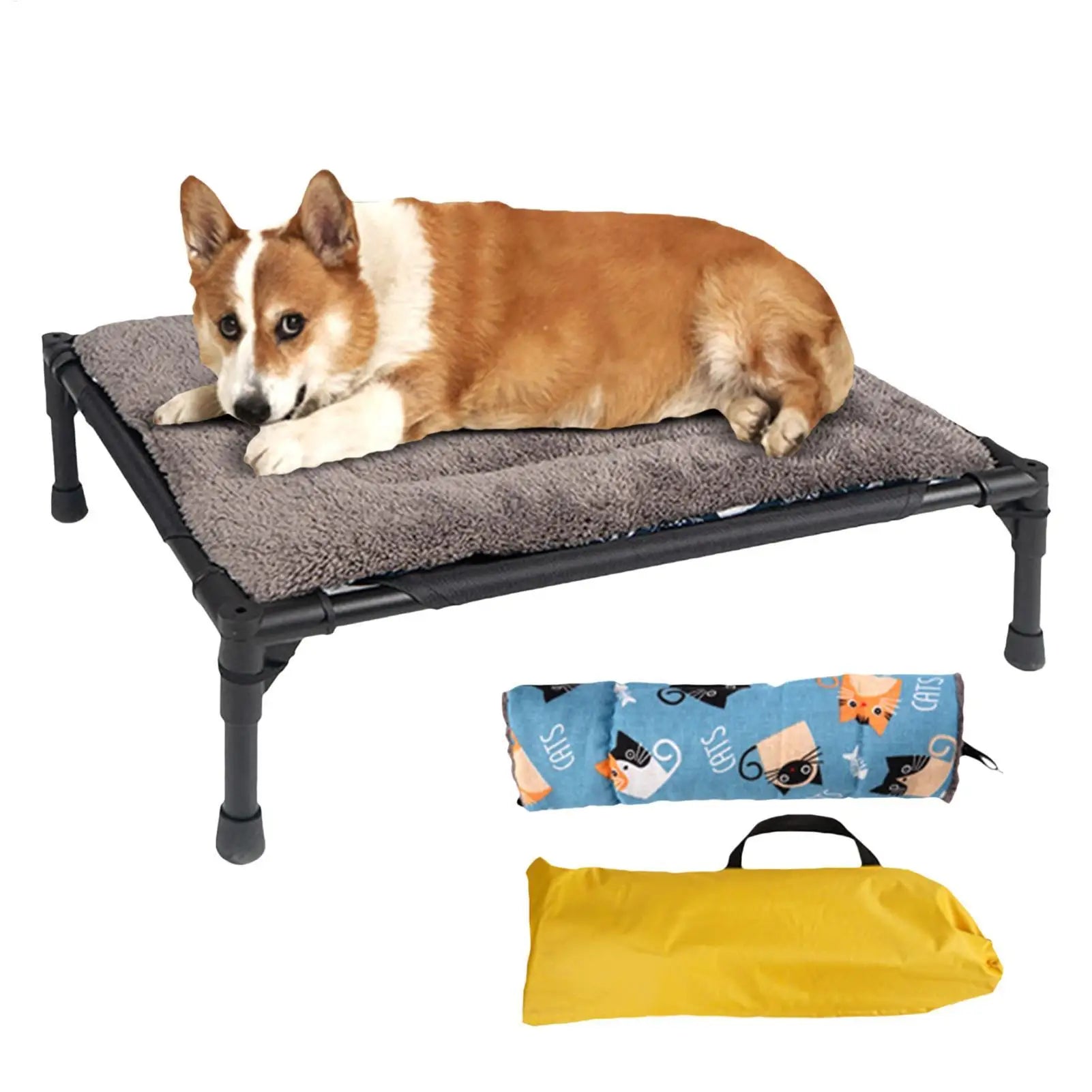 Outdoor Dog Bed Portable Breathable Dog Cot For Camping Or Beach Off The Ground Moisture-proof Detachable Pet Bed