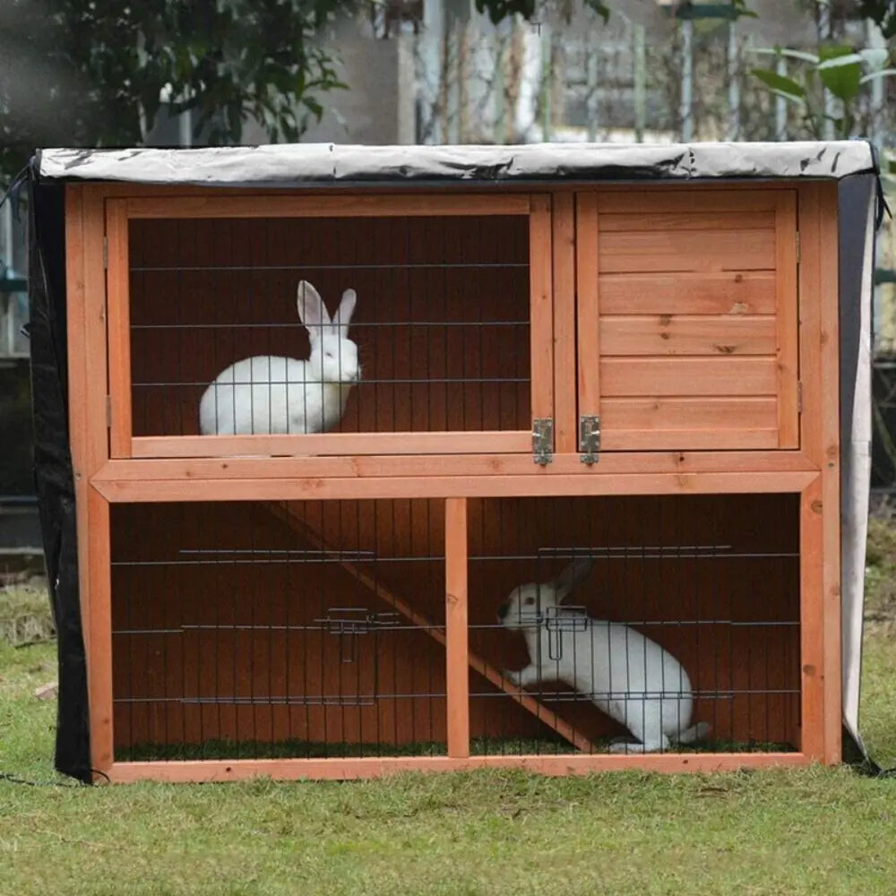 Waterproof Rabbit Hutch Cover - Breathable 210D Oxford Cloth