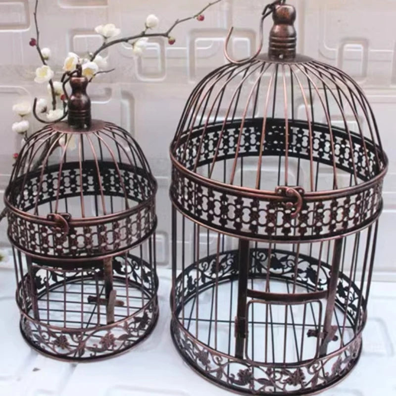 Decorative Iron Bird Cage - European Style Hanging Frame for Wedding & Home Decor
