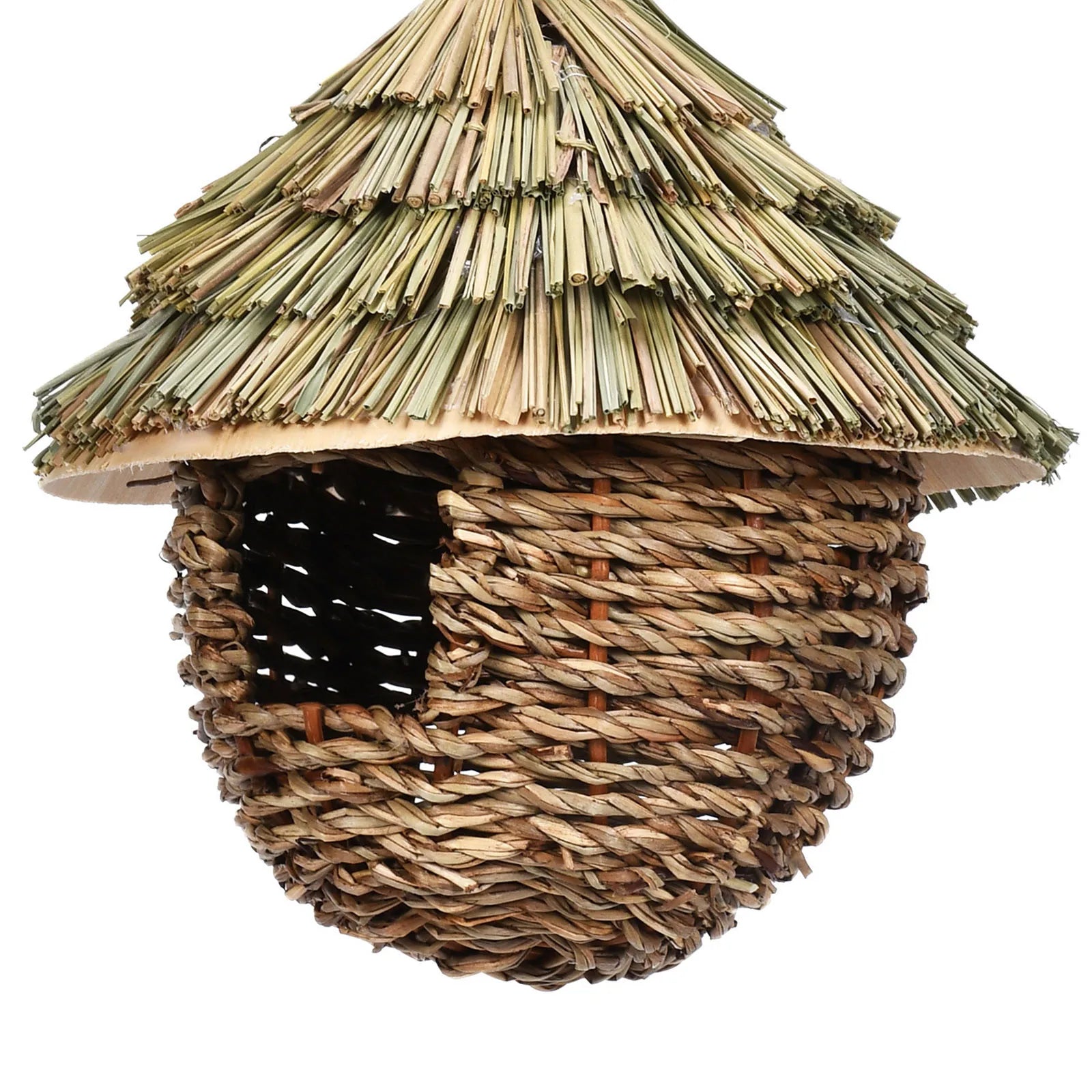 Natural Grass Bird Nest - Handwoven Hanging House for Parrots