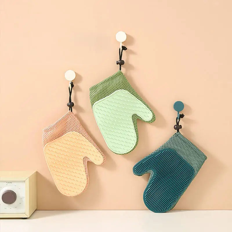 Double-Sided Pet Grooming Glove - Gentle Massage & Hair Removal Tool for Dogs & Cats