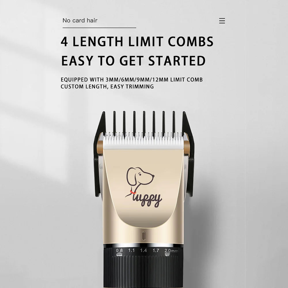 Professional Pet Grooming Clipper - Cordless Rechargeable Hair Trimmer for Dogs, Cats & Rabbits
