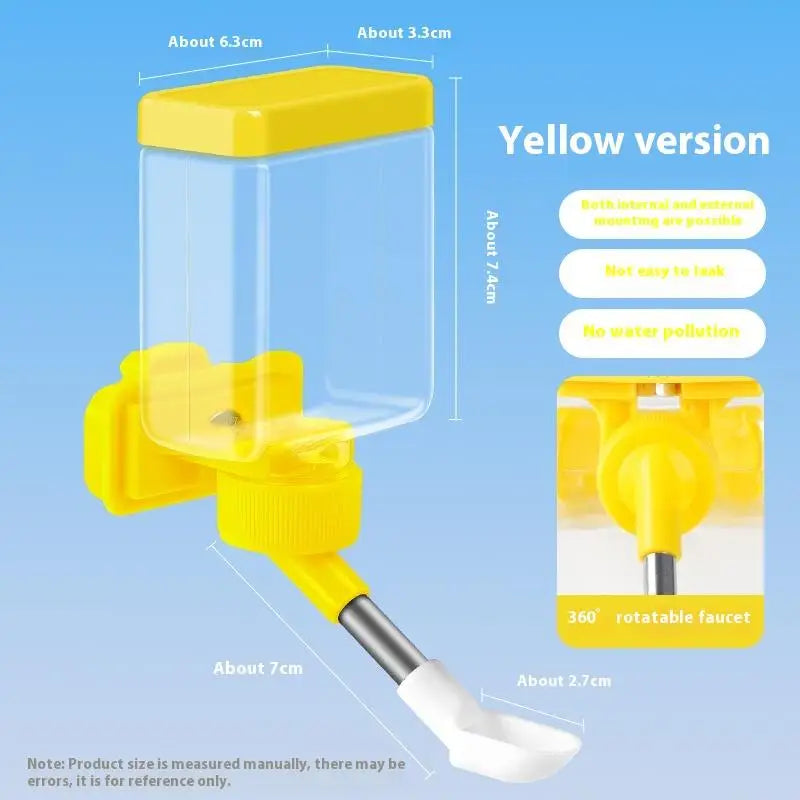 Automatic Bird Water Dispenser - Hanging Cage Waterer for Parrots & Small Birds