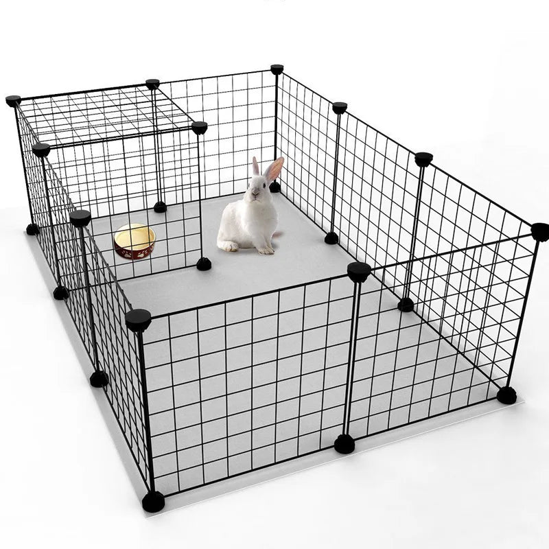 Modular Pet Fence Panels - Wire Mesh Enclosure for Small Pets
