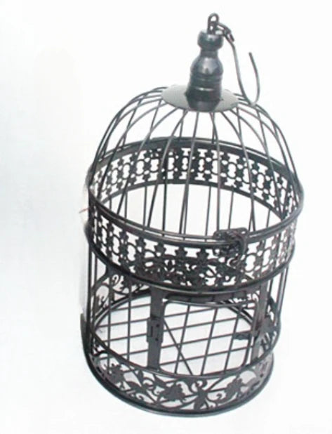 Decorative Iron Bird Cage - European Style Hanging Frame for Wedding & Home Decor