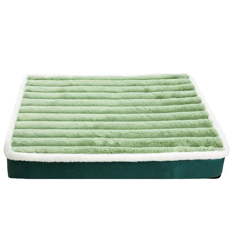 Ultra Plush Deluxe Orthopedic Foam Dog Bed Rectangular Cat Dog Mats / Removable Cover Pet Mattress Cushion for Small Large Dogs