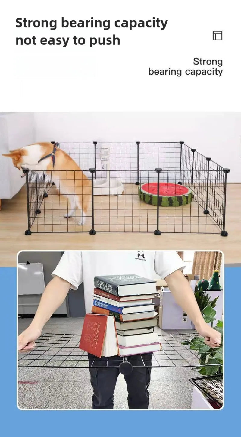 Modular Pet Fence Panels - Wire Mesh Enclosure for Small Pets