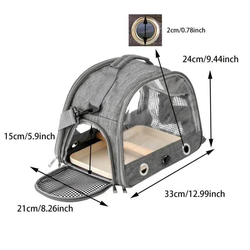 Portable Foldable Bird Cage - Travel Carrier for Parrots, Hamsters & Small Pets
