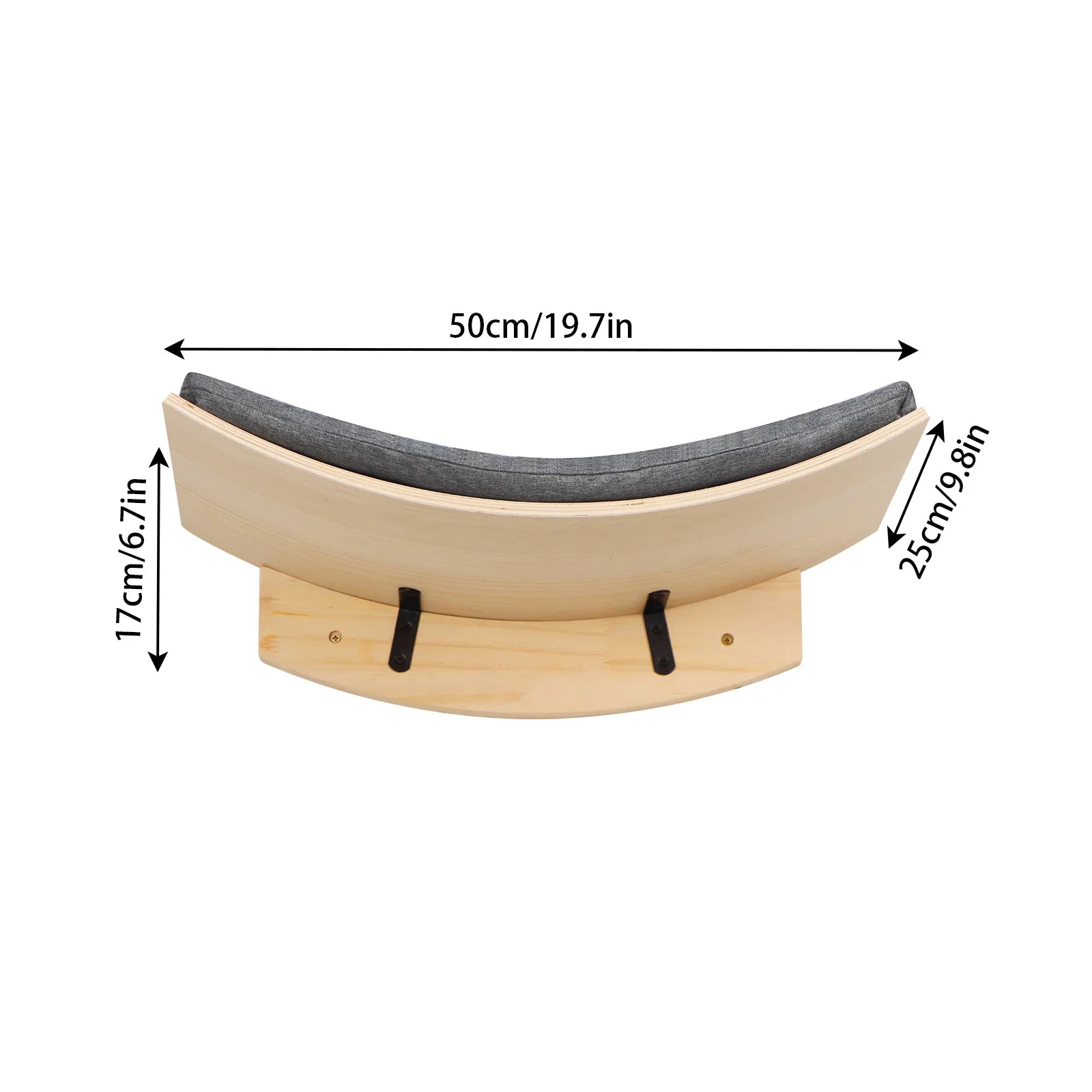 Indoor Wall-Mounted Cat Shelf Soft Cushioned Bed & Perch for Kittens & Adult Cats Cat Furniture for Climbing Sleeping & Playing