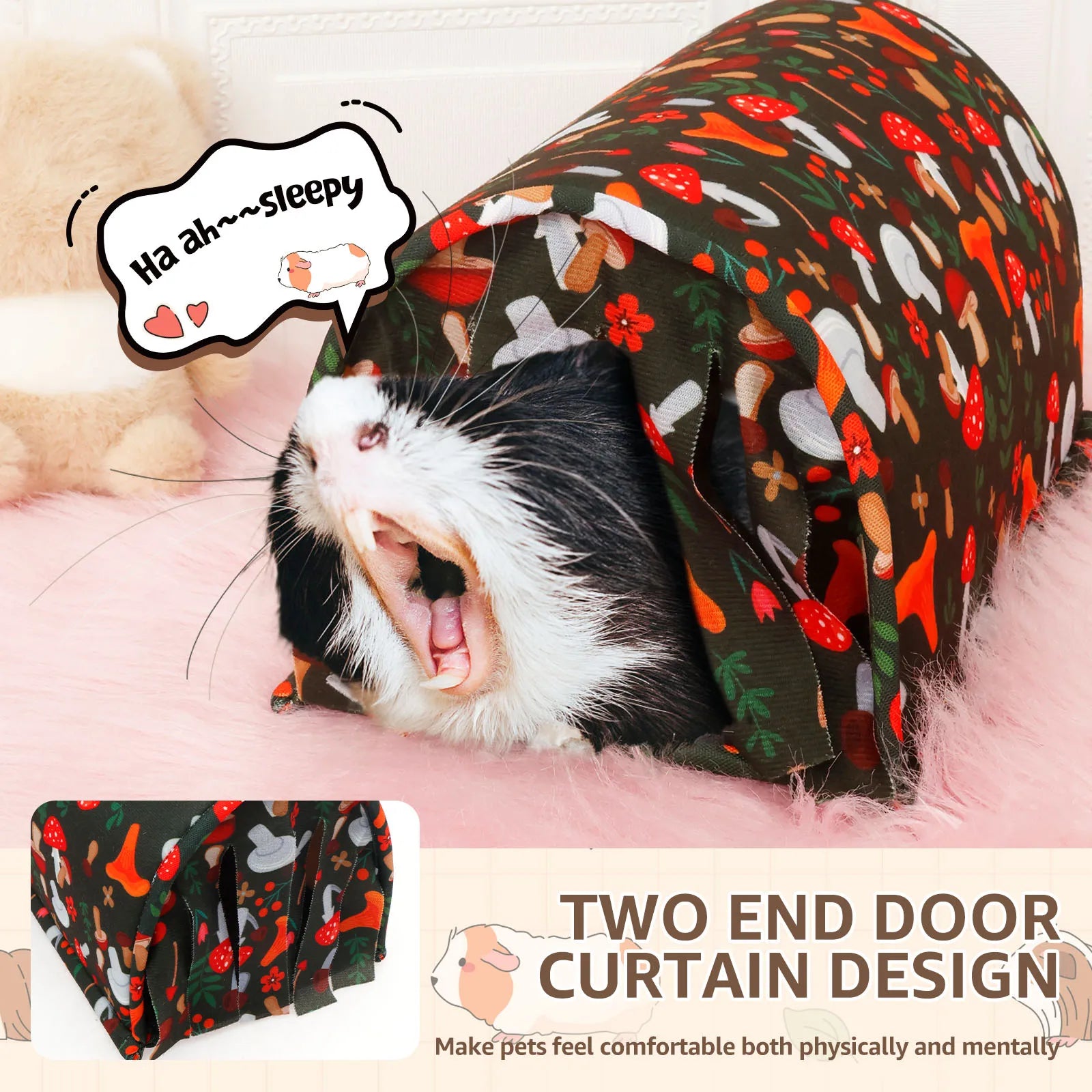 Guinea Pig Tunnel House - Warm Bedding Cage for Hamsters & Small Animals