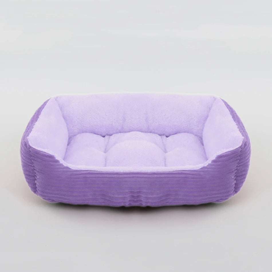 Bed for Dog Cat Pet Square Plush Kennel Medium Small Dog Sofa Bed Cushion Pet Calming Dog Bed House Pet Supplies Winter