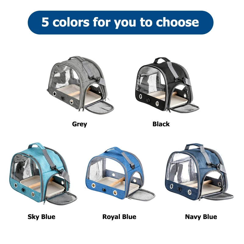 Portable Foldable Bird Cage - Travel Carrier for Parrots, Hamsters & Small Pets