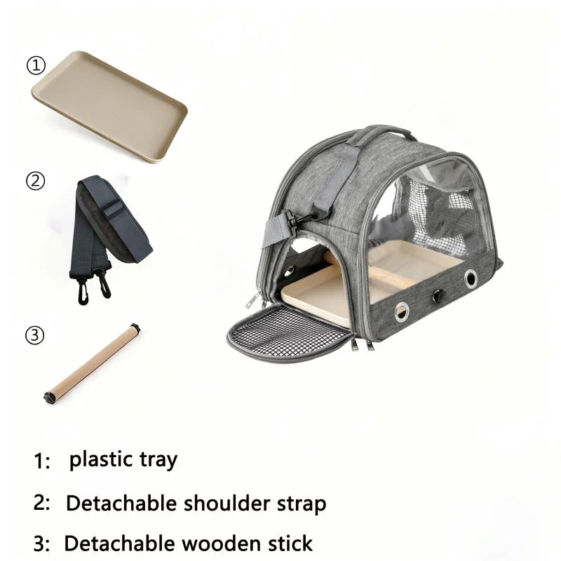 Portable Foldable Bird Cage - Travel Carrier for Parrots, Hamsters & Small Pets