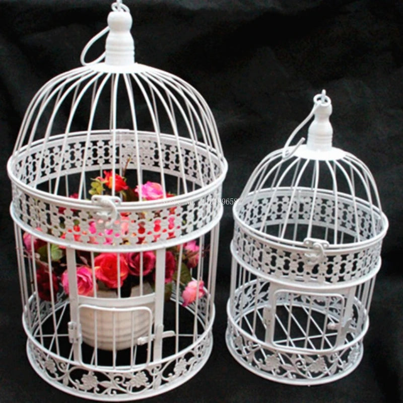 Decorative Iron Bird Cage - European Style Hanging Frame for Wedding & Home Decor