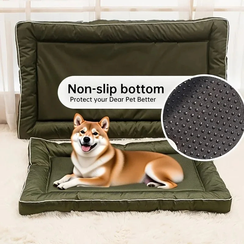 Waterproof Dog Bed Oxford Pet Cushion for All Seasons Thickened Memory Foam Filling Bite-resistant Pet Mat Pet Supplies 강아지 방석