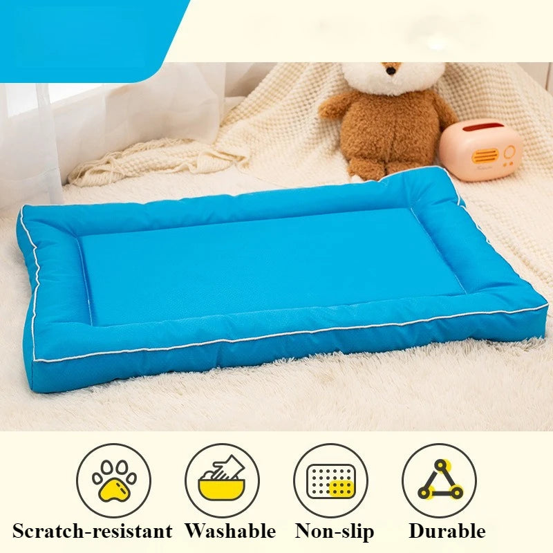 Waterproof Dog Bed Oxford Pet Cushion for All Seasons Thickened Memory Foam Filling Bite-resistant Pet Mat Pet Supplies 강아지 방석