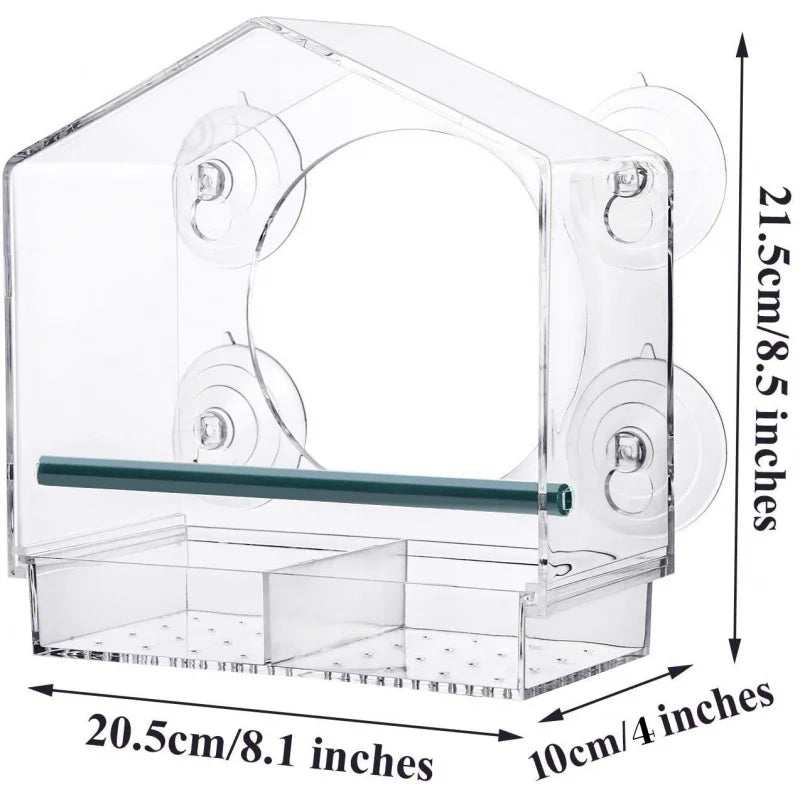 Luxury Parrot Cage - Large Transparent Acrylic Cage for Cockatiels & Budgies