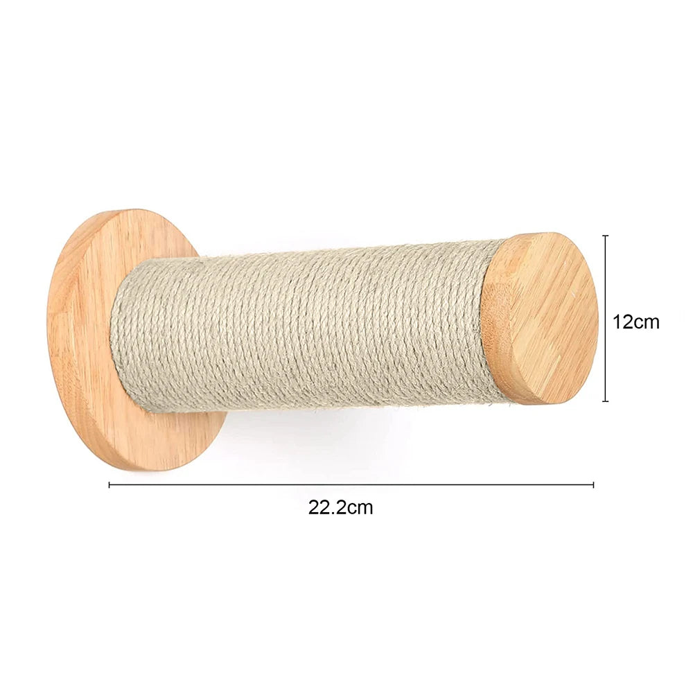 Cat Wall Furniture Wall-Mounted Cat Climber Set with Cat Wall Shelves  Perches Condo House Ladder Scratching Board & Tree   Wood