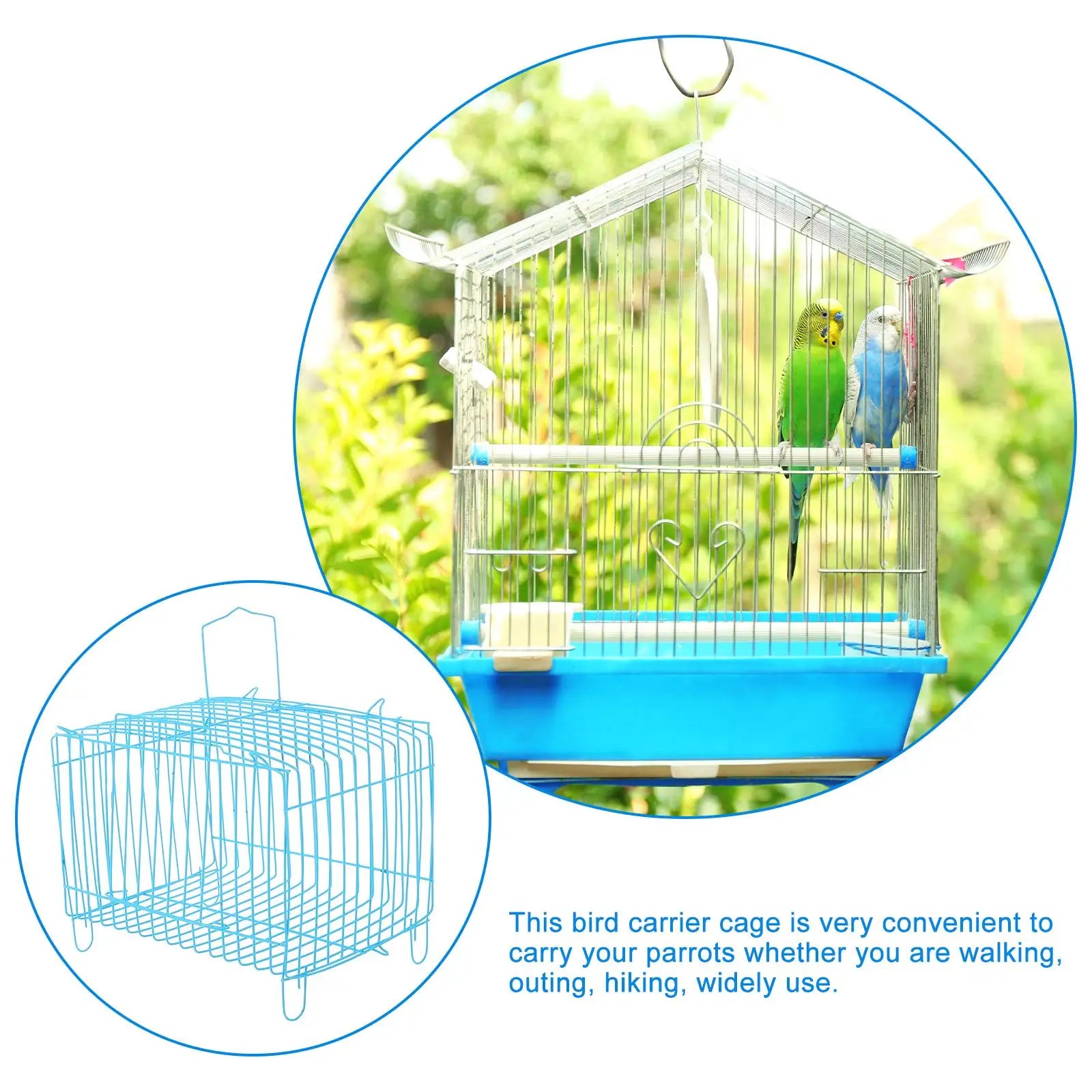 Portable Bird Handcage - Breathable Travel Carrier for Parrots & Small Birds