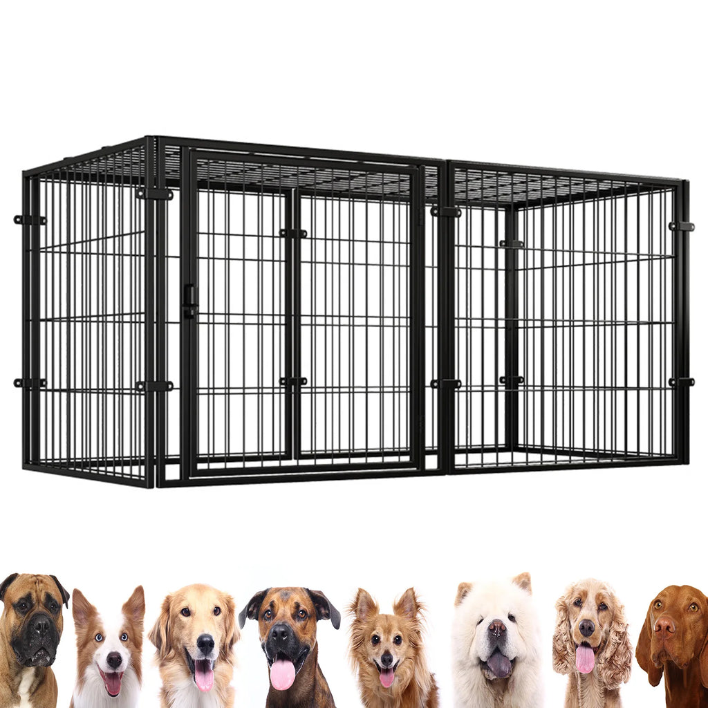 48" Heavy Duty Wire Dog Crate - Stackable Kennel with Door